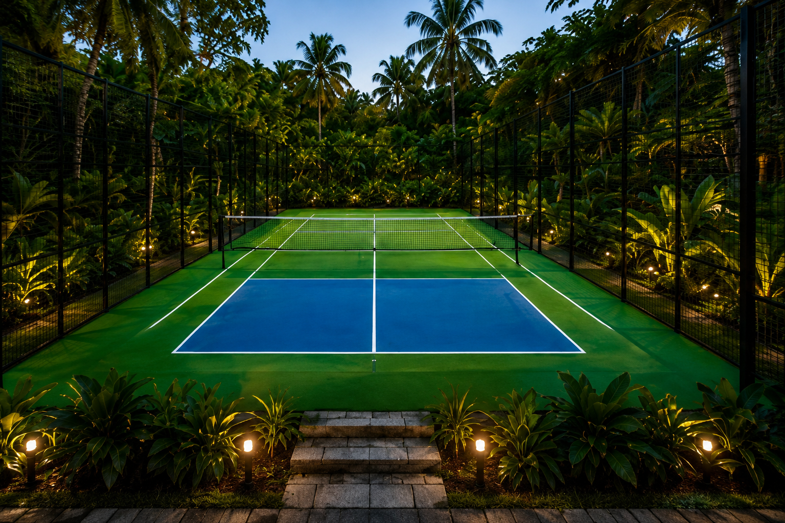 Court de pickleball — espace ludique et dynamique