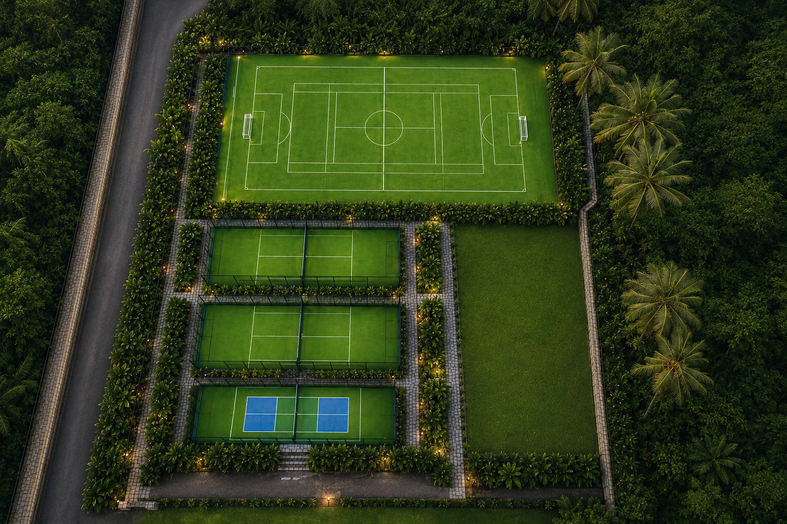 Vue d'ensemble des installations sportives